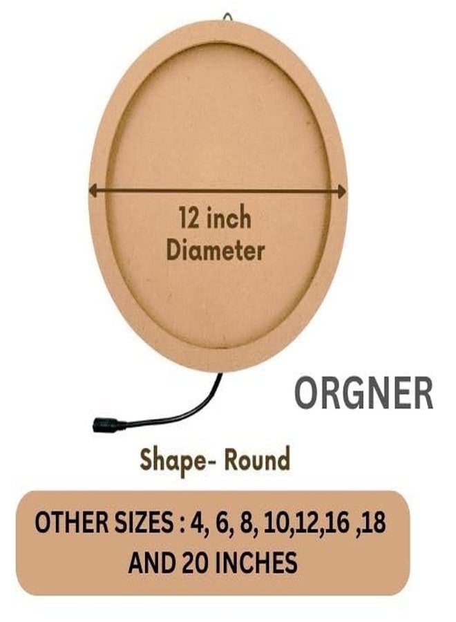 Orgner 16" LED Craft Board (Round) for DIY Moon Crater Artwork, Elaborate Dot Mandala Designs, Eye-Catching Resin Art Pieces, Quality Painting Panel, Diverse Crafting Applications, - Image 4